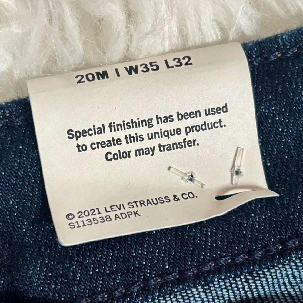 Levi’s Signature Mid Rise Bootcut Jeans Flare Leg Dark Blue Denim 20M W35 L32 - Picture 4 of 12